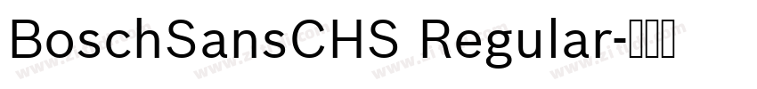 BoschSansCHS Regular字体转换